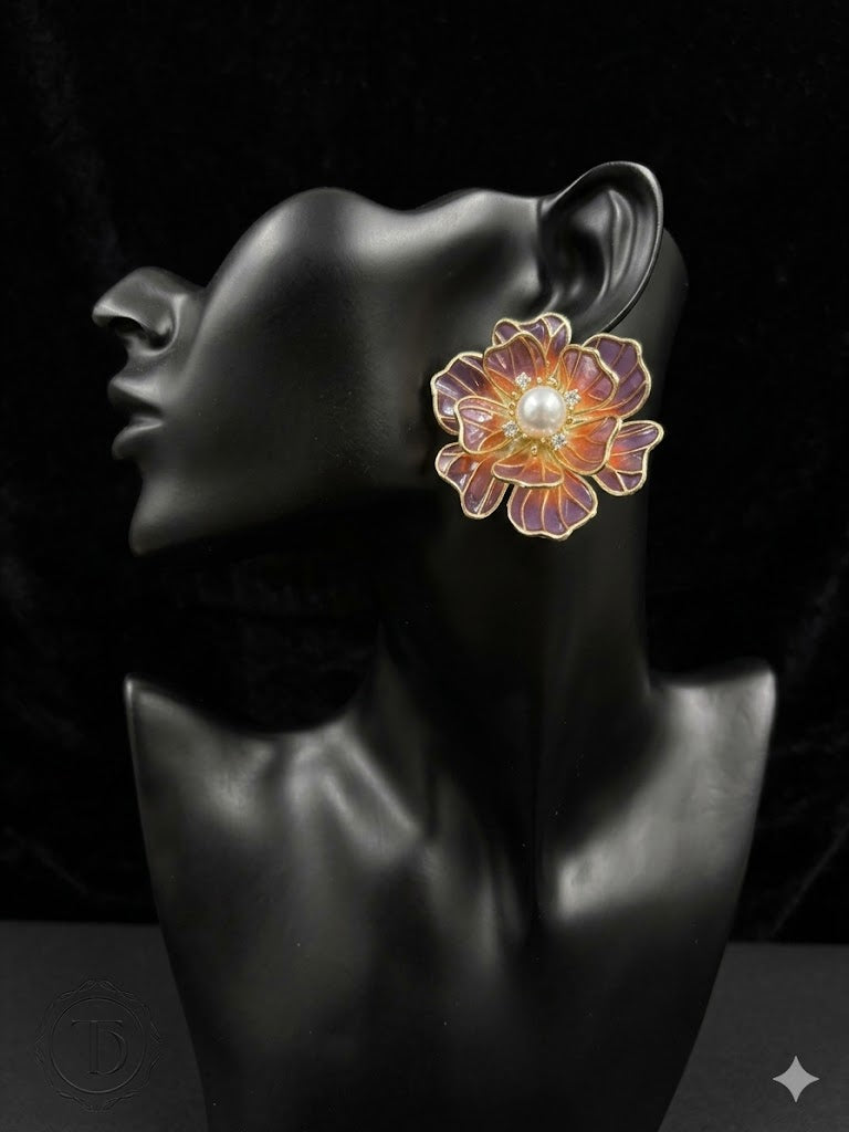 Pivoine Émail & Perle